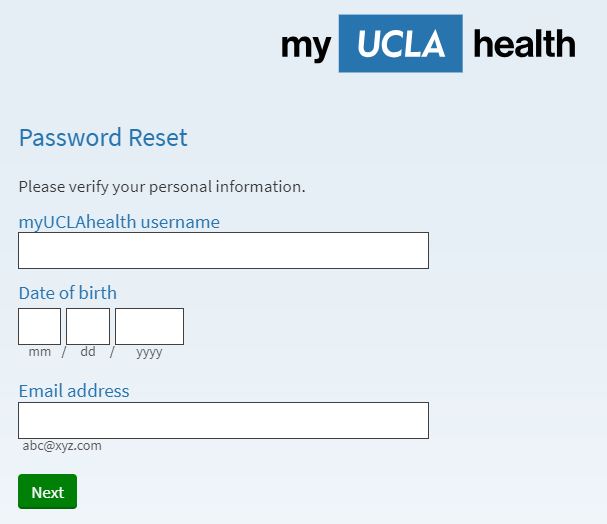 UCLA Patient Portal Login